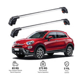 FIAT 500X 2014 et modèles ultérieurs TRX2 Thunder Carrier Barres transversales pour galerie de toit 2 barres